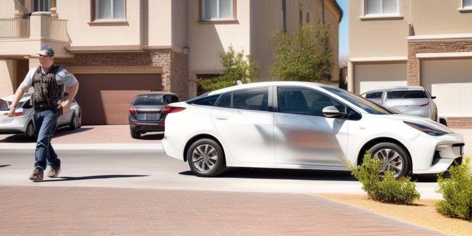 police man running near a white car